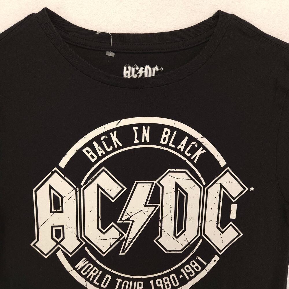 ACDC Band Crew Neck Short Sleeve Graphic T Shirt Mens Size Small S Black